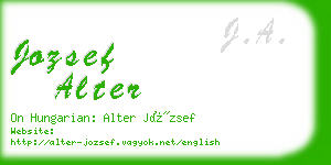 jozsef alter business card